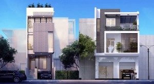 Mẫu thiết kế nhà phố, nhà lô một mặt tiền phong cách hiện đại