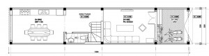 Thiết kế Nhà phố 60m2 mặt tiền 3.5m