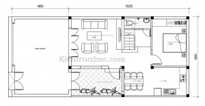 Thiết kế nhà đẹp, thiết kế nhà phố 2,5 tầng mặt tiền 6,8m