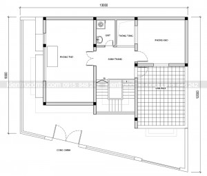 Thiết kế Biệt thự mini 4,5 tầng trên đất hình thang