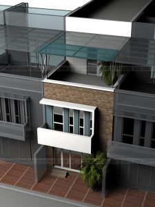 Thiết kế kiến trúc- Thiết kế nhà phố 3 tầng - Quốc Oai - HN
