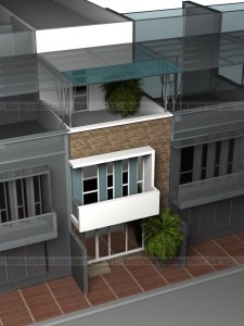 Thiết kế kiến trúc- Thiết kế nhà phố 3 tầng - Quốc Oai - HN