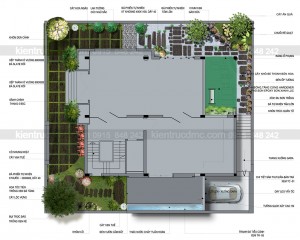 Thiết kế sân vườn biệt thự cao cấp Mỹ Đình