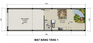 Thiết kế nhà ở kết hợp kinh doanh 3,5 tầng