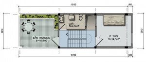 Thiết kế nhà phố 4,5 tầng diện tích 47m2