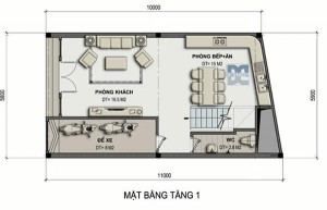 Tư vấn thiết kế nhà phố 3,5 tầng 61m2