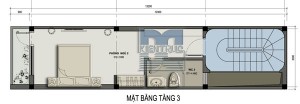 Thiết kế nhà 4,5 tầng trên đất hẹp 3m x 14,5m