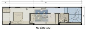 Thiết kế nhà 4,5 tầng trên đất hẹp 3m x 14,5m