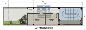Thiết kế nhà 4,5 tầng trên đất hẹp 3m x 14,5m
