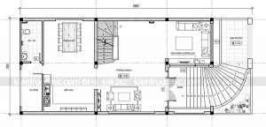 Thiết kế nhà phố 4 tầng mặt tiền 7,5m Thành Phố Vinh