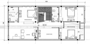 Thiết kế nhà phố 4 tầng mặt tiền 7,5m Thành Phố Vinh