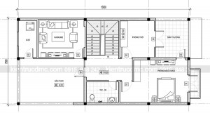 Thiết kế nhà phố 4 tầng mặt tiền 7,5m Thành Phố Vinh