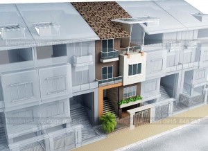 Thiết kế nhà phố 4 tầng mặt tiền 7,5m Thành Phố Vinh