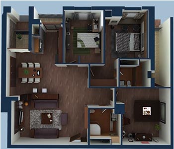 Thiết kế nội thất căn hộ chung cư cao cấp 151m2