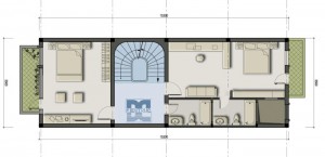 Tư vấn thiết kế nhà phố 2 tầng 121m2