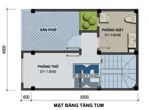 Tư vấn thiết kế nhà phố 4,5 tầng 32m2