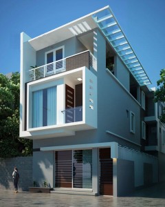 Thiết kế nhà phố 3 tầng 90m2