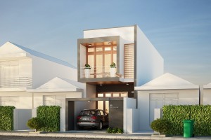 Thiết kế nhà phố 2 tầng 121m2