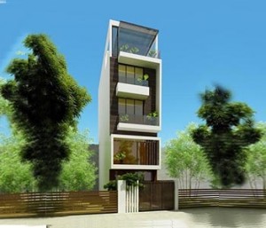 Thiết kế nhà phố 4,5 tầng 32m2