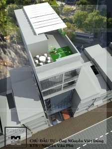 Thiết kế nhà ở kết hợp văn phòng cho thuê, thiết kế nhà phố 7 tầng mặt tiền 8,57m