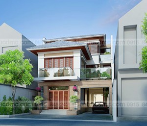 Thiết kế biệt thự mini Hưng Yên, Biệt thự miini 3 tầng