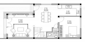 Thiết kế nhà phố 2 mặt tiền diện tích 120m2
