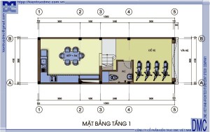 Thiết kế nhà 4 tầng diện tích 4,1m x 12m