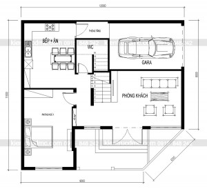 Thiết kế nhà lô phố 2 mặt tiền 3 tầng, thiết kế biệt thự phố, biệt thự mini 3 tầng