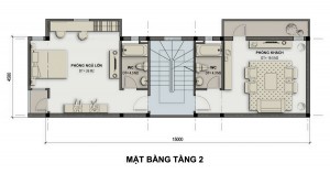Thiết kế nhà 2 mặt tiền 73m2