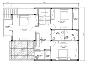 Thiết kế biệt thự mini hưng yên, biệt thự mini 3 tầng, biệt thự phố 10m mặt tiền.