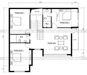 Thiết kế nhà lô phố 2 mặt tiền 3 tầng, thiết kế biệt thự phố, biệt thự mini 3 tầng