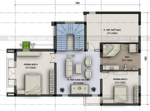 Thiết kế biệt thự hiện đại 3 tầng Bắc Ninh
