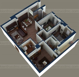 Thiết kế nội thất chung cư cao cấp 151m2, thiết kế nội thất