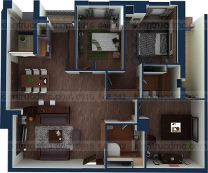 Thiết kế nội thất chung cư cao cấp 151m2, thiết kế nội thất