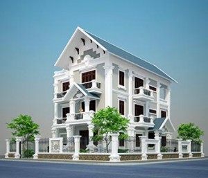 Thiết kế Biệt thự pháp trên đất 1180m2