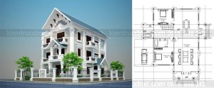 Thiết kế Biệt thự pháp trên đất 1180m2