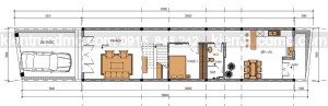 Thiết kế nhà lô phố mặt tiền 5m trên đất 137m2