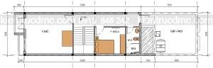 Thiết kế nhà lô phố mặt tiền 5m trên đất 137m2