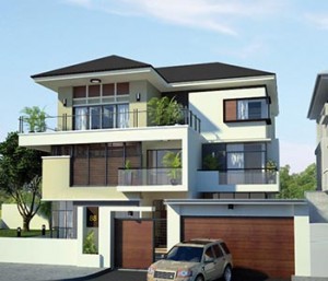 thiết kế biệt thự 3 tầng 234m2
