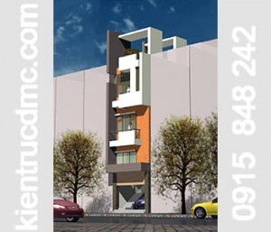 Thiết kế nhà 4 tầng đẹp mặt tiền 4,5m hiện đại