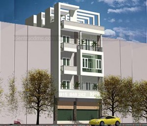 Thiết kế nhà phố đẹp hiện đại mặt tiền 9m đẳng cấp