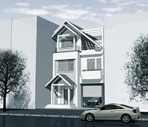 Thiết kế biệt thự phố hiện đại mặt tiền 8m đẹp