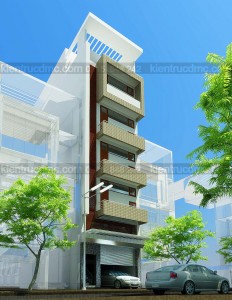 Thiết kế nhà phố đẹp 7 tầng