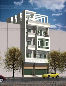 Thiết kế nhà phố đẹp hiện đại mặt tiền 9m đẳng cấp