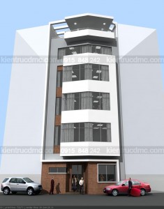 Thiết kế nhà lô phố 5 tầng hiện đại