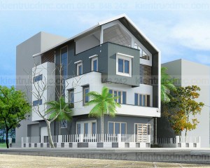 Thiết kế biệt thự 4 tầng phong cách hiện đại, sang trọng.