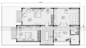 Thiết kế biệt thự phố 3 tầng phong cách sang trọng