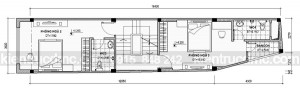 Thiết kế nhà phố 5 tầng mặt tiền 3,62m hiện đại
