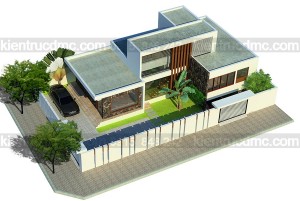 Thiết kế nhà vườn 2 tầng đẹp hiện đại