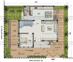 Thiết kế biệt thự 3 tầng phong cách hiện đại thời thượng
